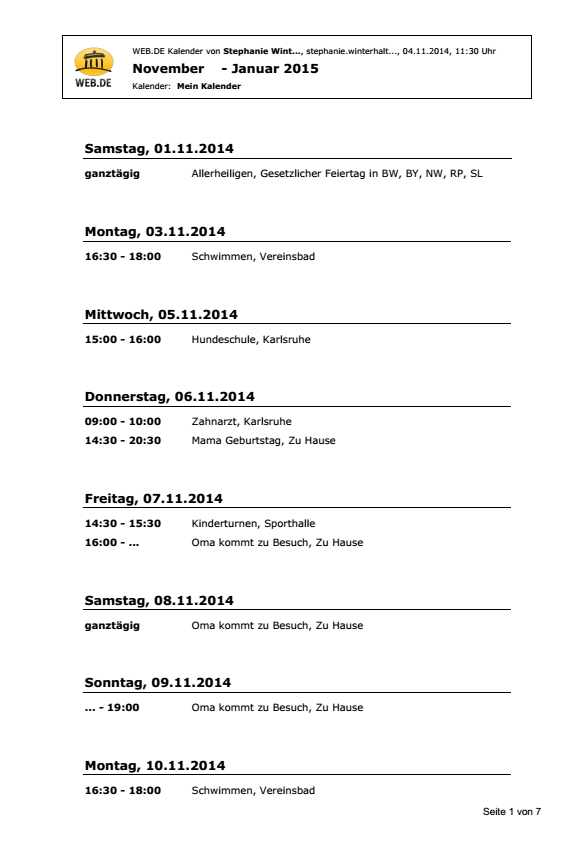 Mit dem stwaoen WEB.DE Kalender Termine übersichtlich und schnell 